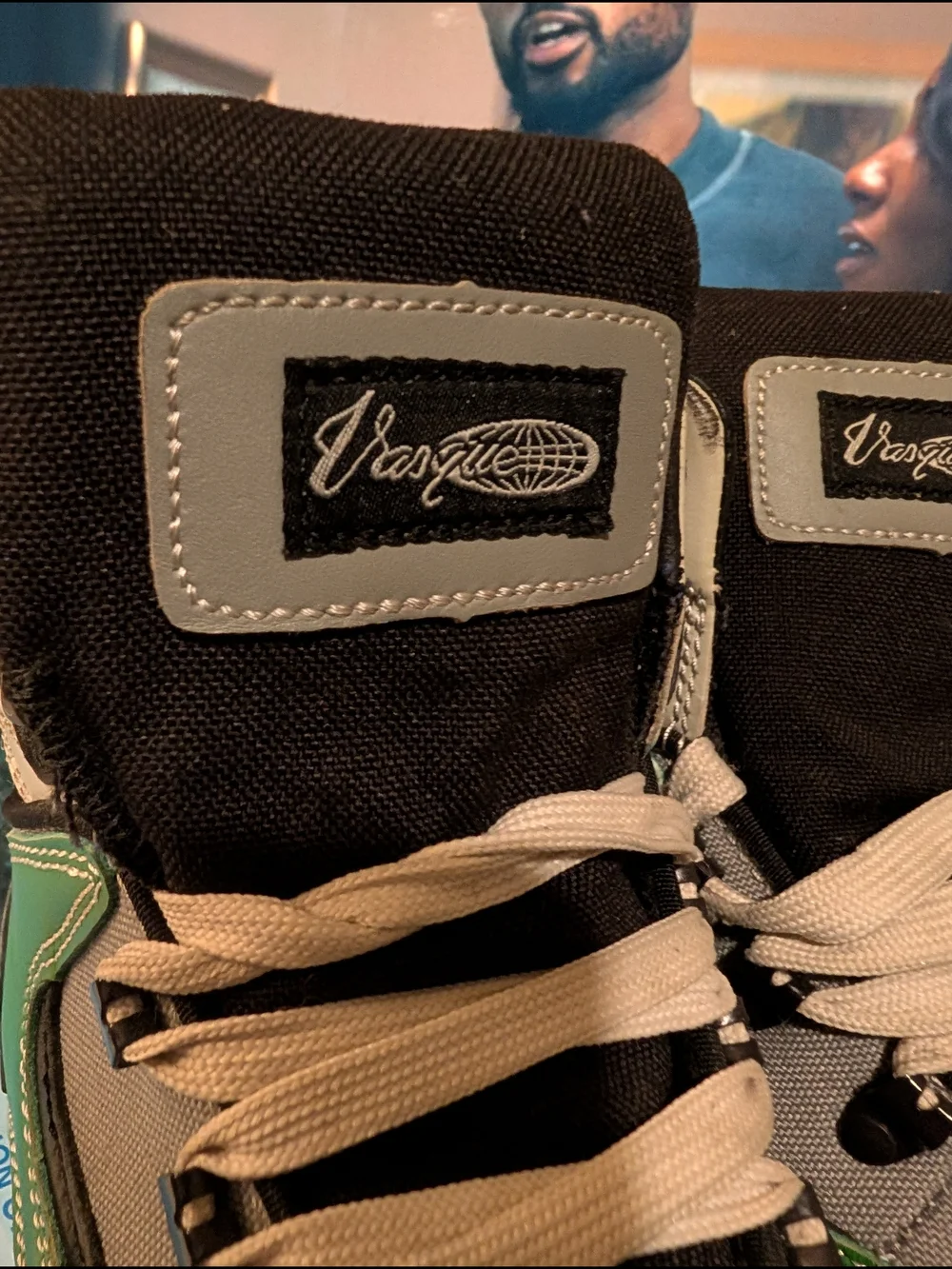 Vasque Boys Ankle Hiker Boots Leather Lace-Up Green/Gray/Black US 7 EU 39.5